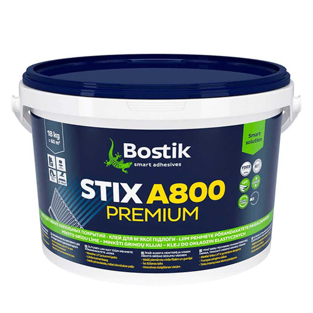 Клей Bostik Stix A800 Premium для паркета акриловый 18кг 30615491