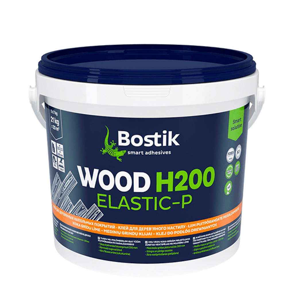 Клей Bostik Wood H200 Elastic-P 1K для паркета гибридный MS-полимерный 21кг 30616521
