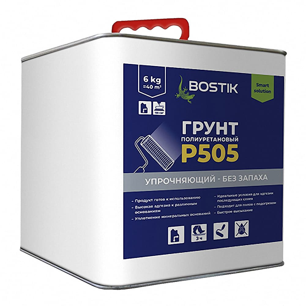 Грунтовка для оснований Bostik полиуретановая P505 6 кг 50015817